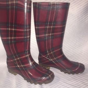 TARTAN RAIN BOOTS